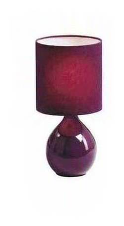 ColourMatch Round Ceramic Table Lamp - Purple Fizz.